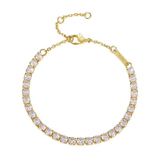 Petite Glamour 8 Carat Tennis Bracelet in Gold Anna Zuckerman