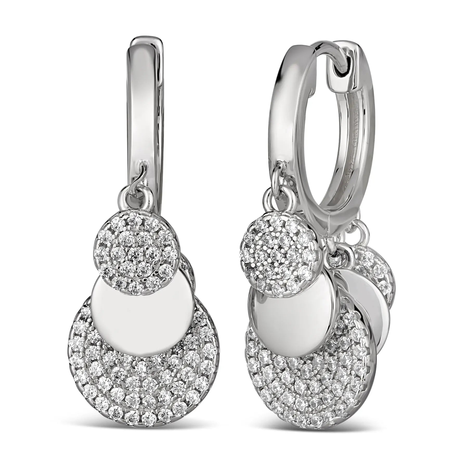 Petite Pave Huggie Earrings Anna Zuckerman