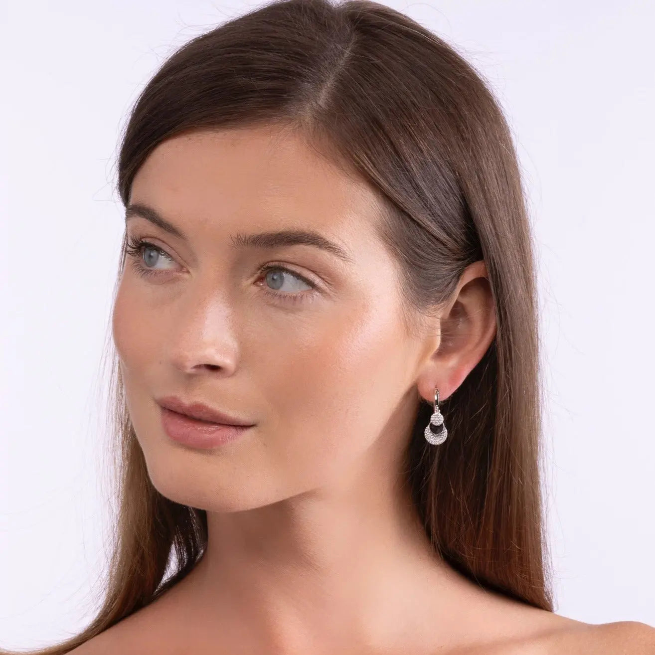 Petite Pave Huggie Earrings Anna Zuckerman