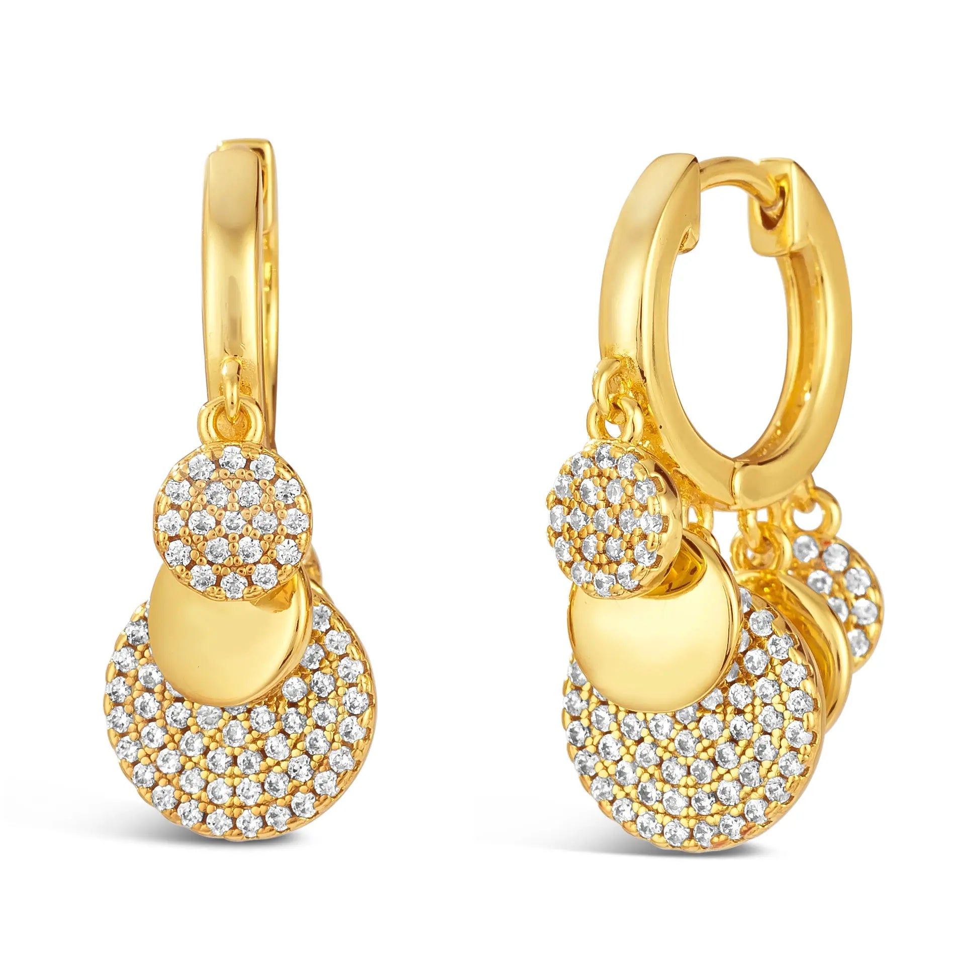 Petite Pave Huggie Earrings Anna Zuckerman