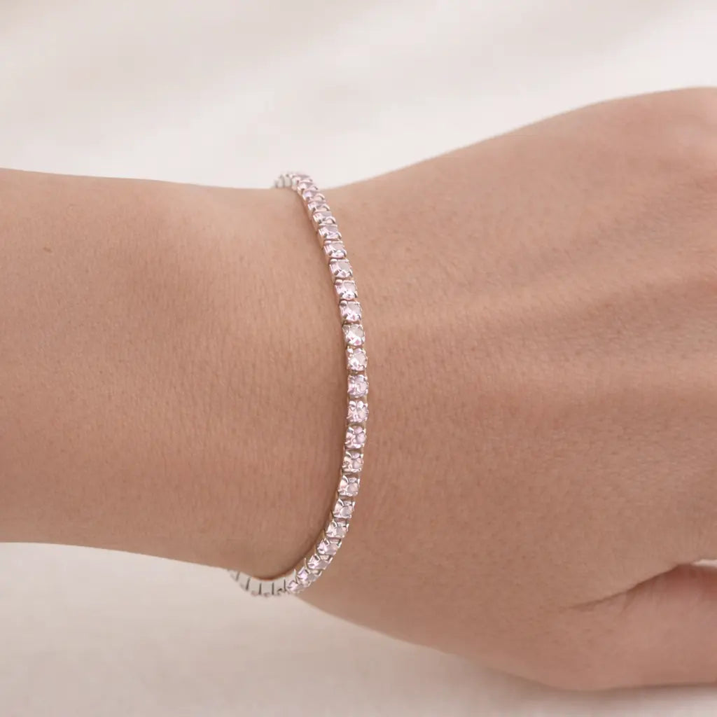 Petite Tennis Bracelet in Argyle Pink Anna Zuckerman