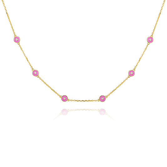 Petit Bubble Necklace in Rose