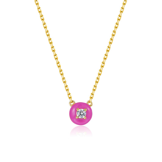 Petit Cupcake Necklace in Rose