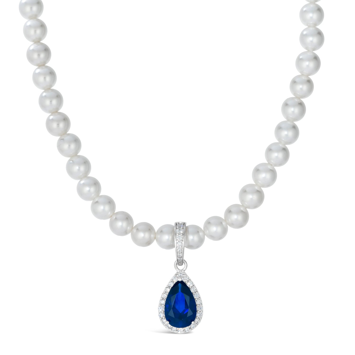 Princess Di Blue Sapphire Pearl Necklace Anna Zuckerman
