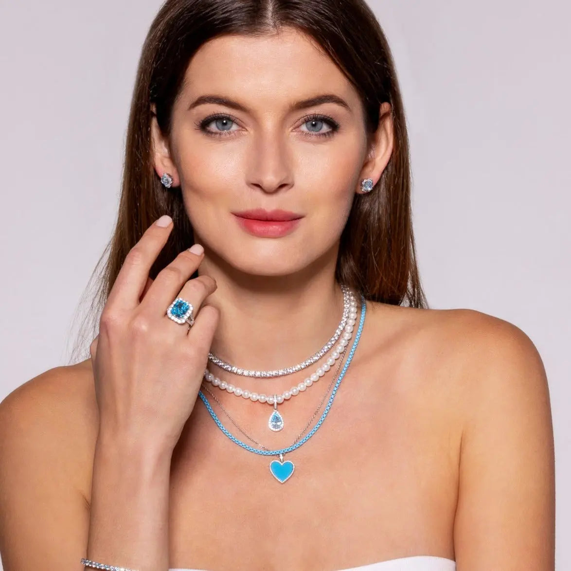 Princess Di Champagne Pearl Necklace Anna Zuckerman