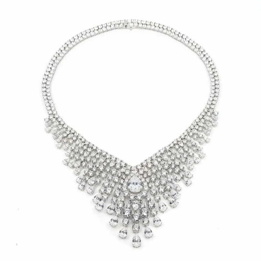 Queen Bee Diamond Crystalline Statement Necklace - Anna Zuckerman