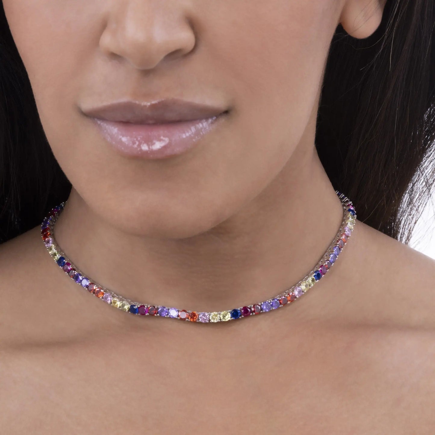 Rainbow Choker Necklace - Anna Zuckerman