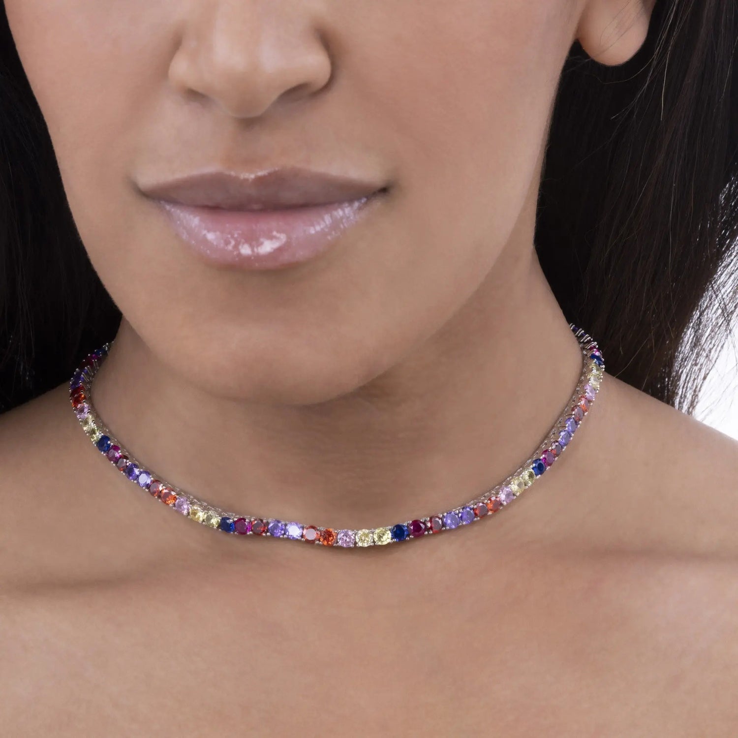 Rainbow Choker Necklace - Anna Zuckerman