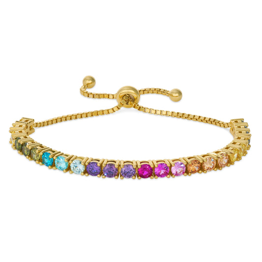 Rainbow Sapphire Bolo Bracelet by Kathy Hilton - Anna Zuckerman