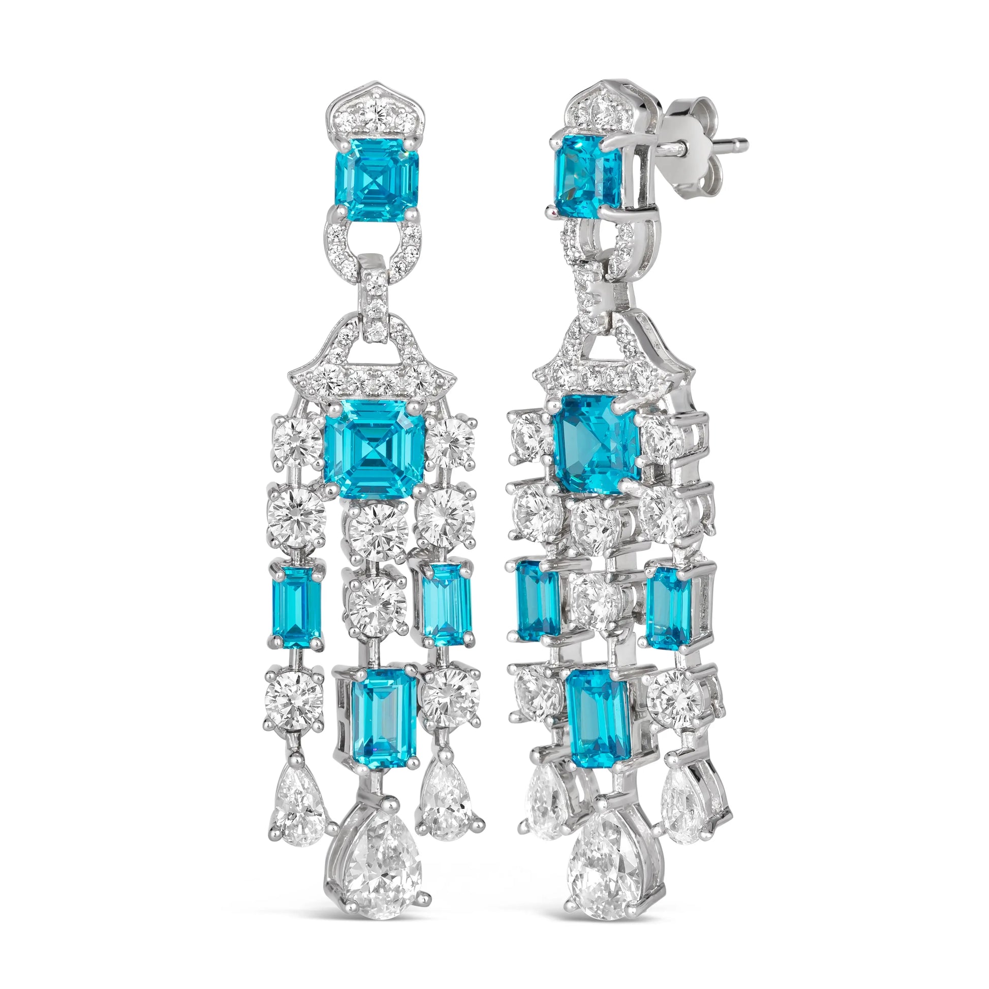 Red Carpet Worthy Chandelier Earrings Aquamarine Anna Zuckerman