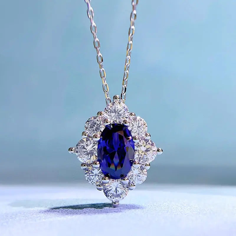 Rodeo Drive Blue Sapphire Necklace - Anna Zuckerman