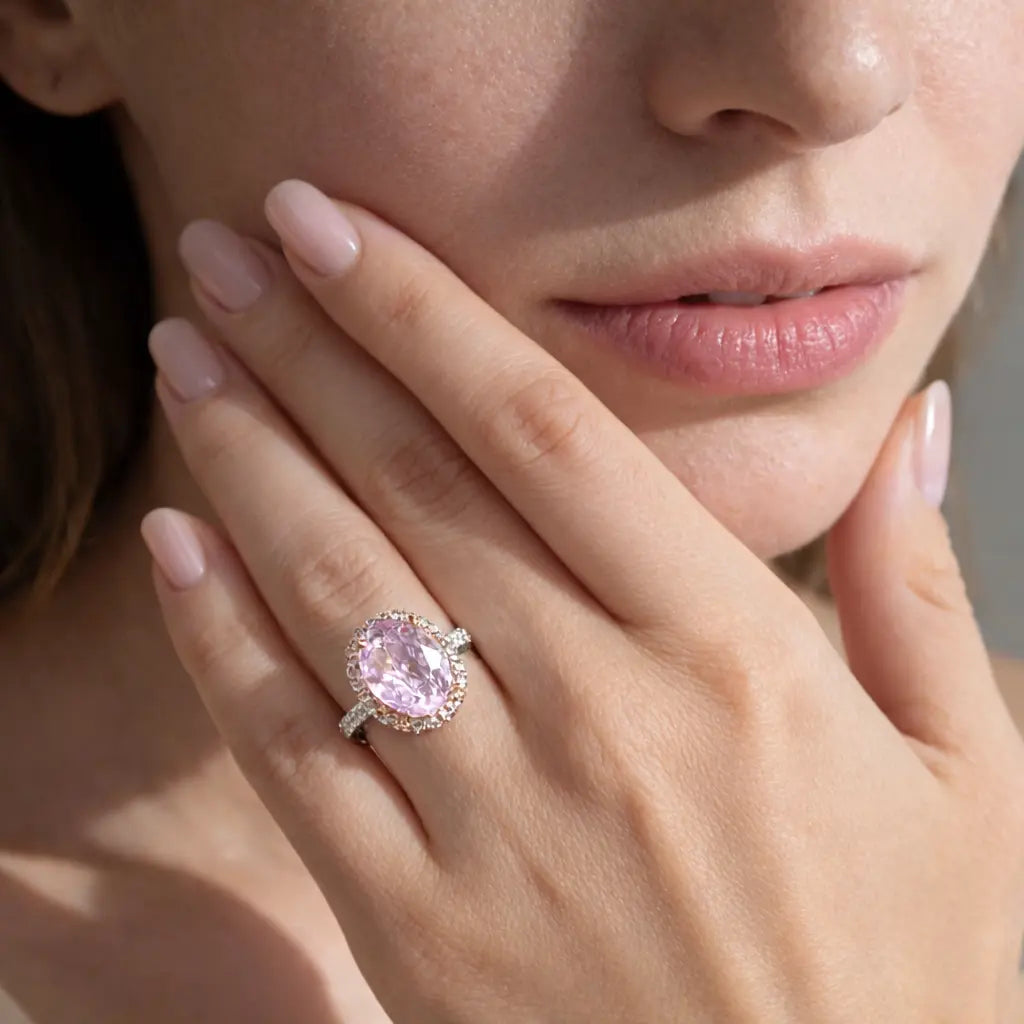 Rosalie 4 Carat Ring in Pink Anna Zuckerman