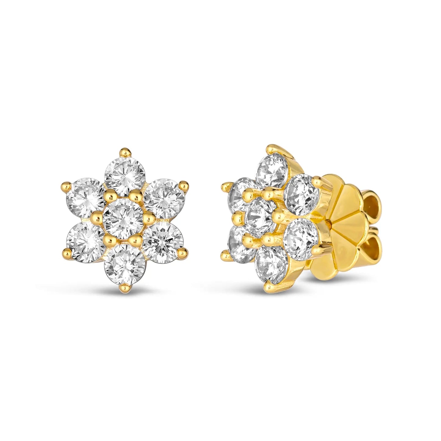 Rosette 1.50tcw Diamond Crystalline Studs - Anna Zuckerman Earrings