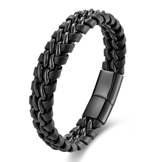 Rowen Braided Cuff in Noir Anna Zuckerman