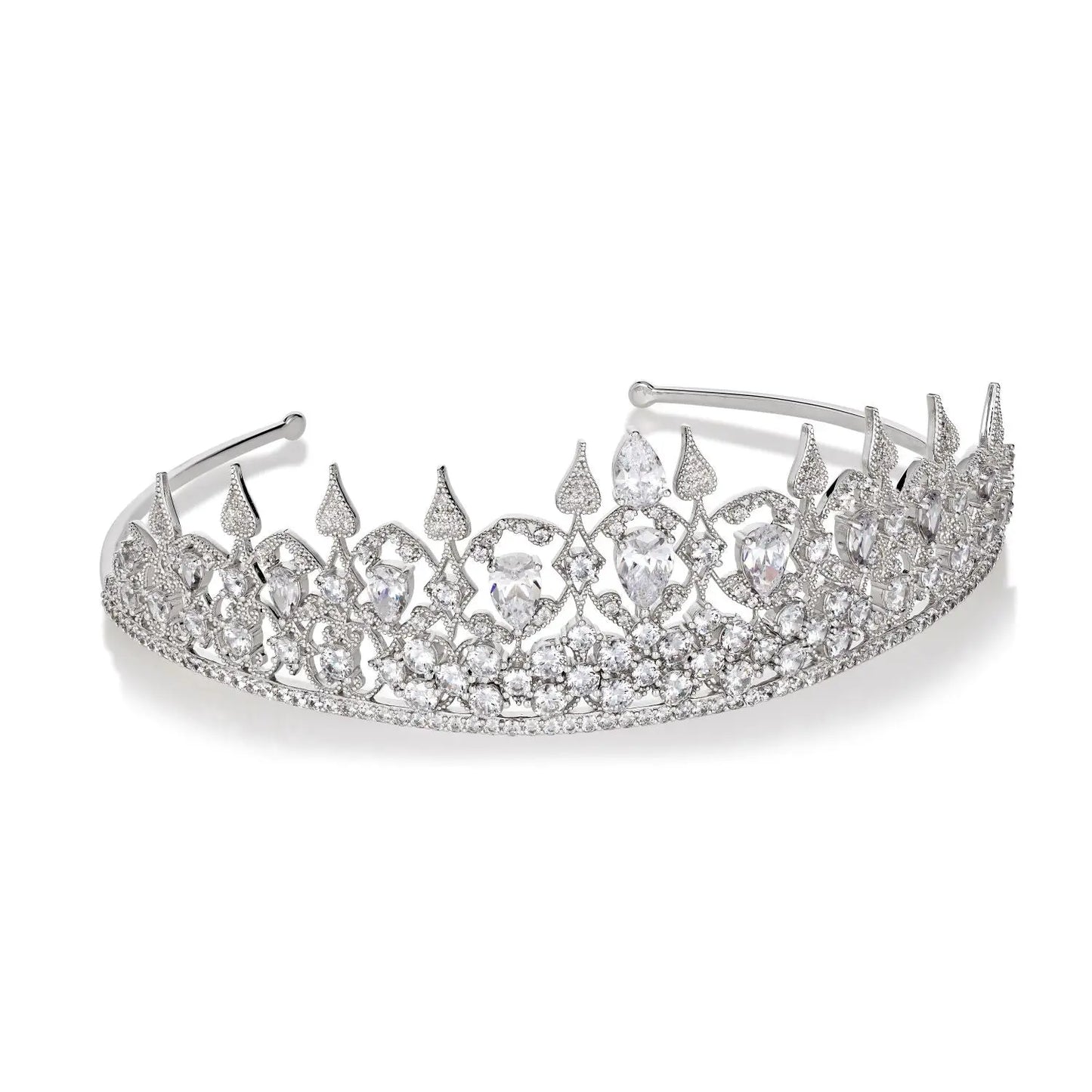 Royal 01 White Diamond Crystalline Tiara Collection - Anna Zuckerman
