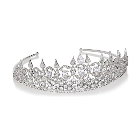 Royal 01 White Diamond Crystalline Tiara Collection - Anna Zuckerman