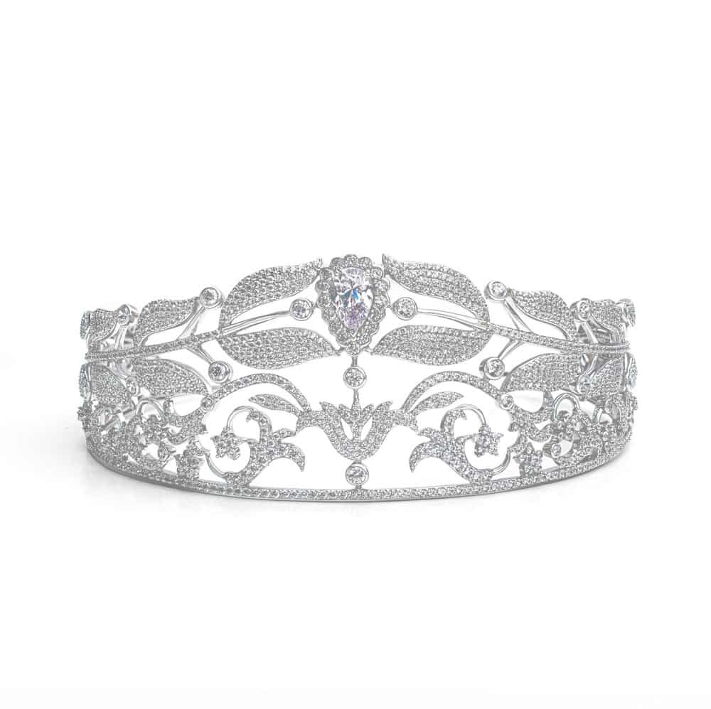 Royal 02 Tiara Collection White Diamond Crystalline Anna Zuckerman Retail
