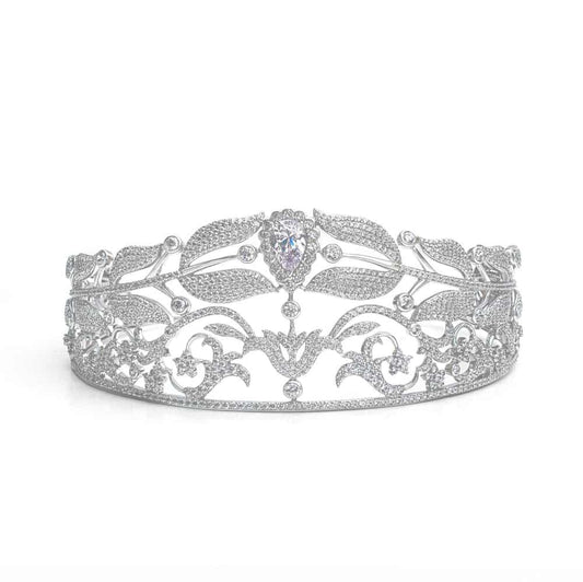 Royal 02 Tiara Collection White Diamond Crystalline Anna Zuckerman Retail