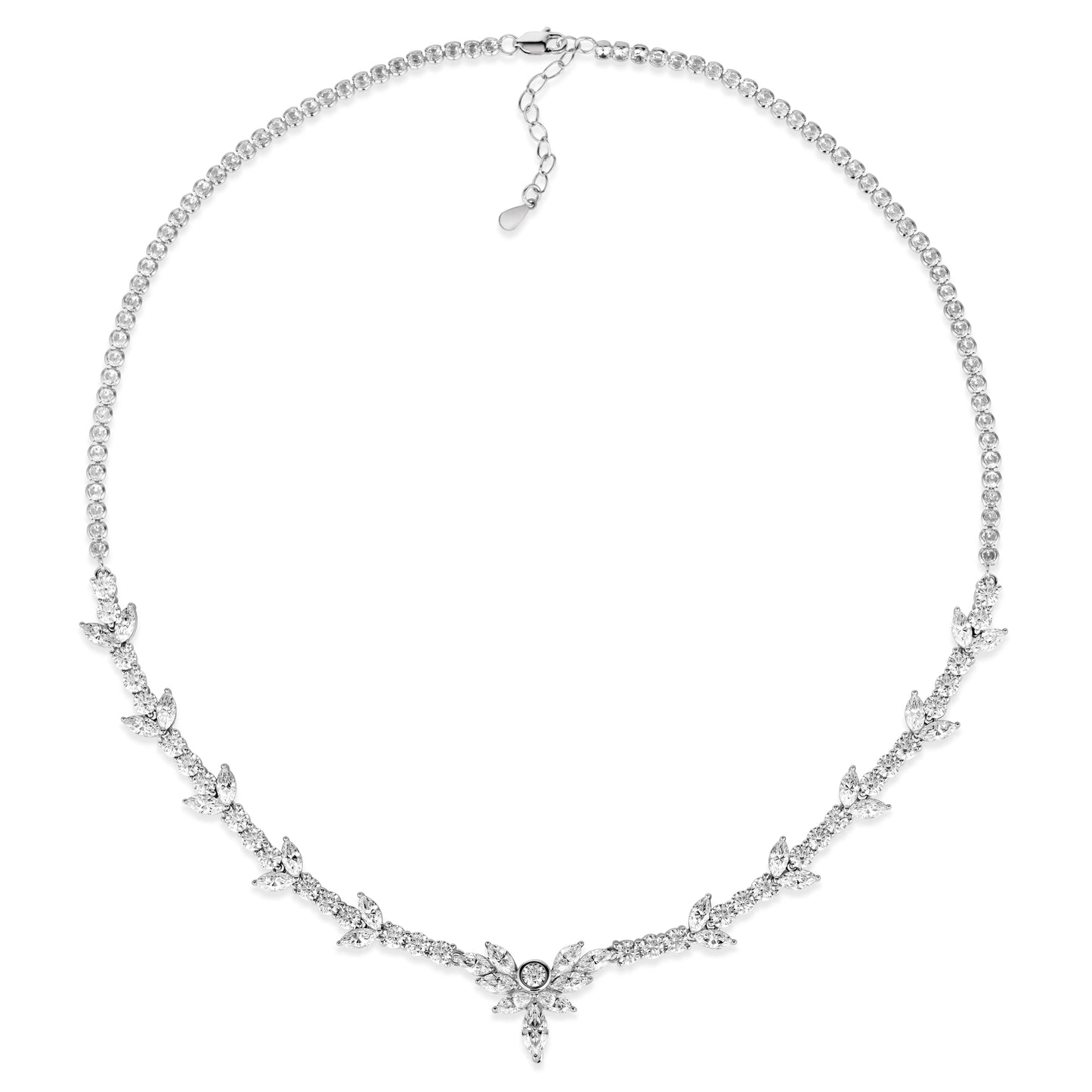 Royal 08 White Diamond Necklace - Anna Zuckerman