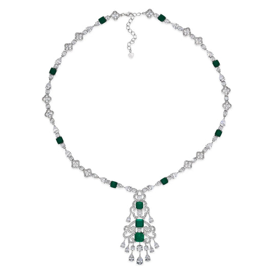 Royal Opulence Crystalline Necklace Emerald Anna Zuckerman