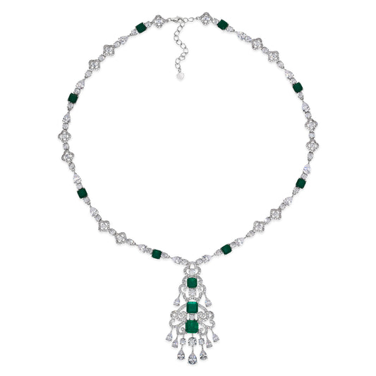 Royal Opulence Crystalline Necklace Emerald