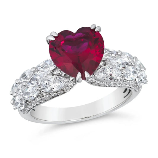 Ruby Heart Ring Anna Zuckerman