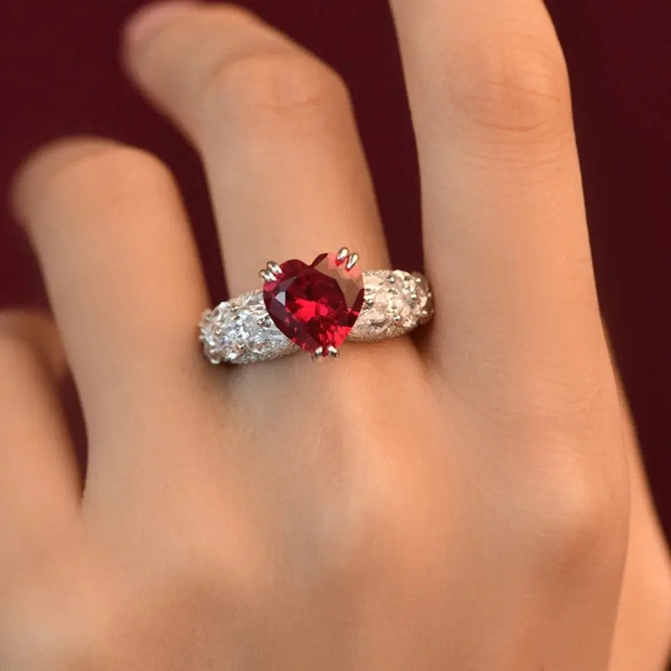 Ruby Heart Ring Anna Zuckerman