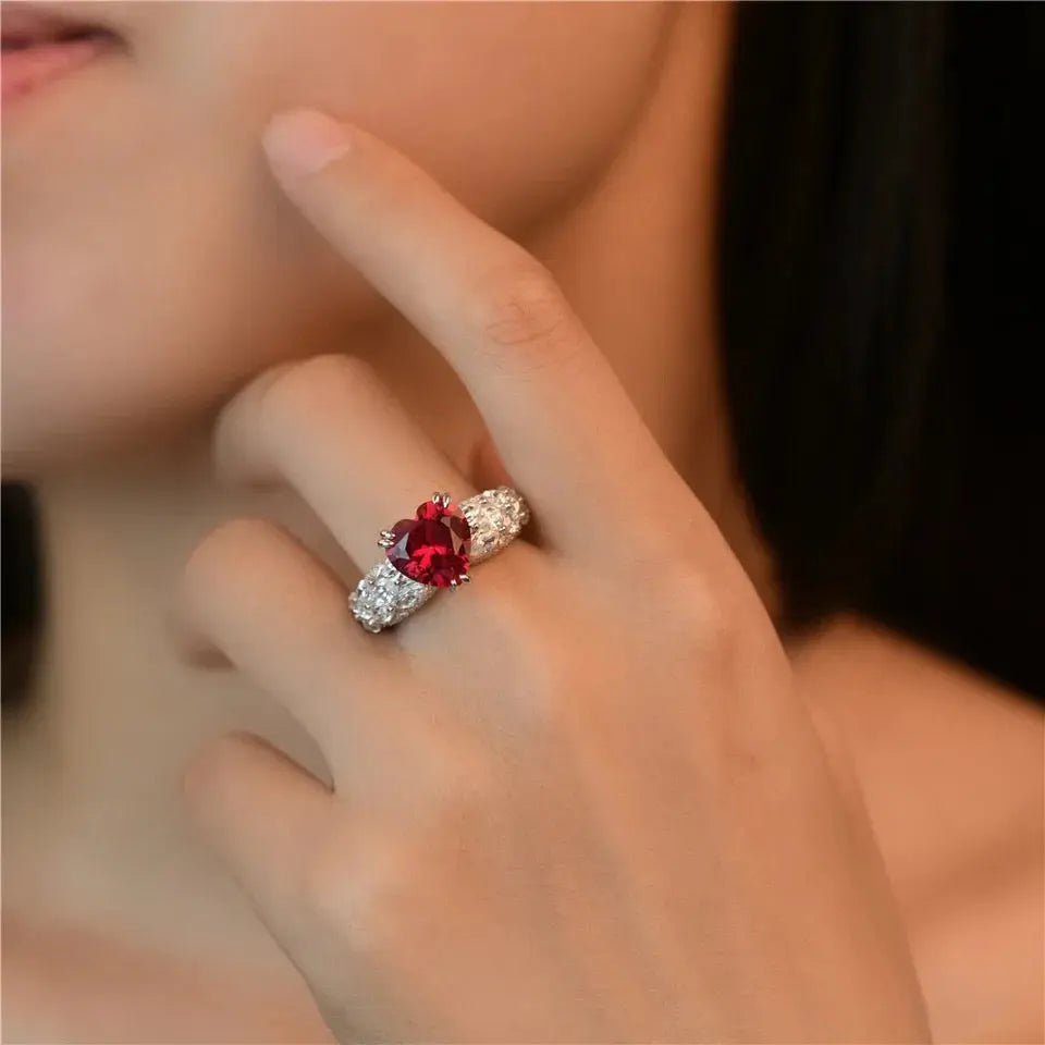 Ruby Heart Ring Anna Zuckerman