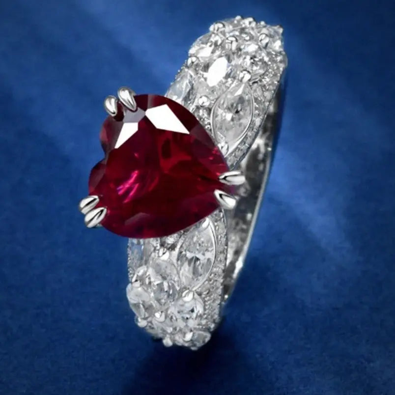 Ruby Heart Ring Anna Zuckerman