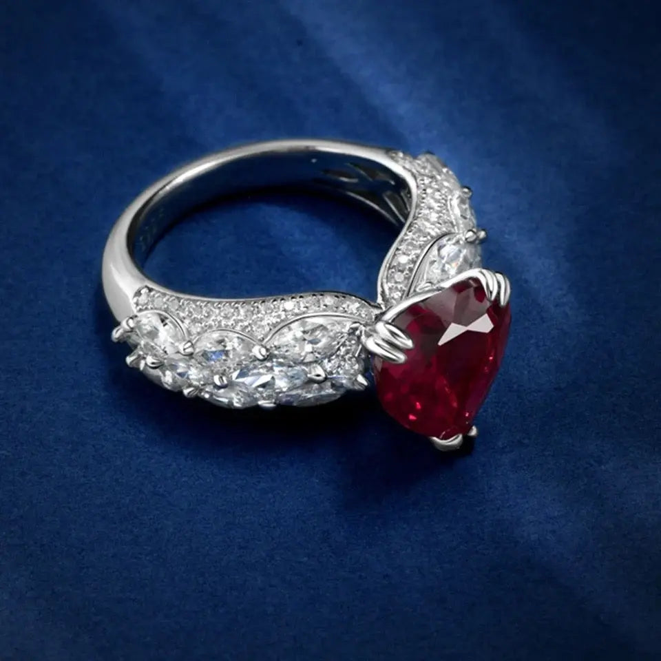 Ruby Heart Ring Anna Zuckerman
