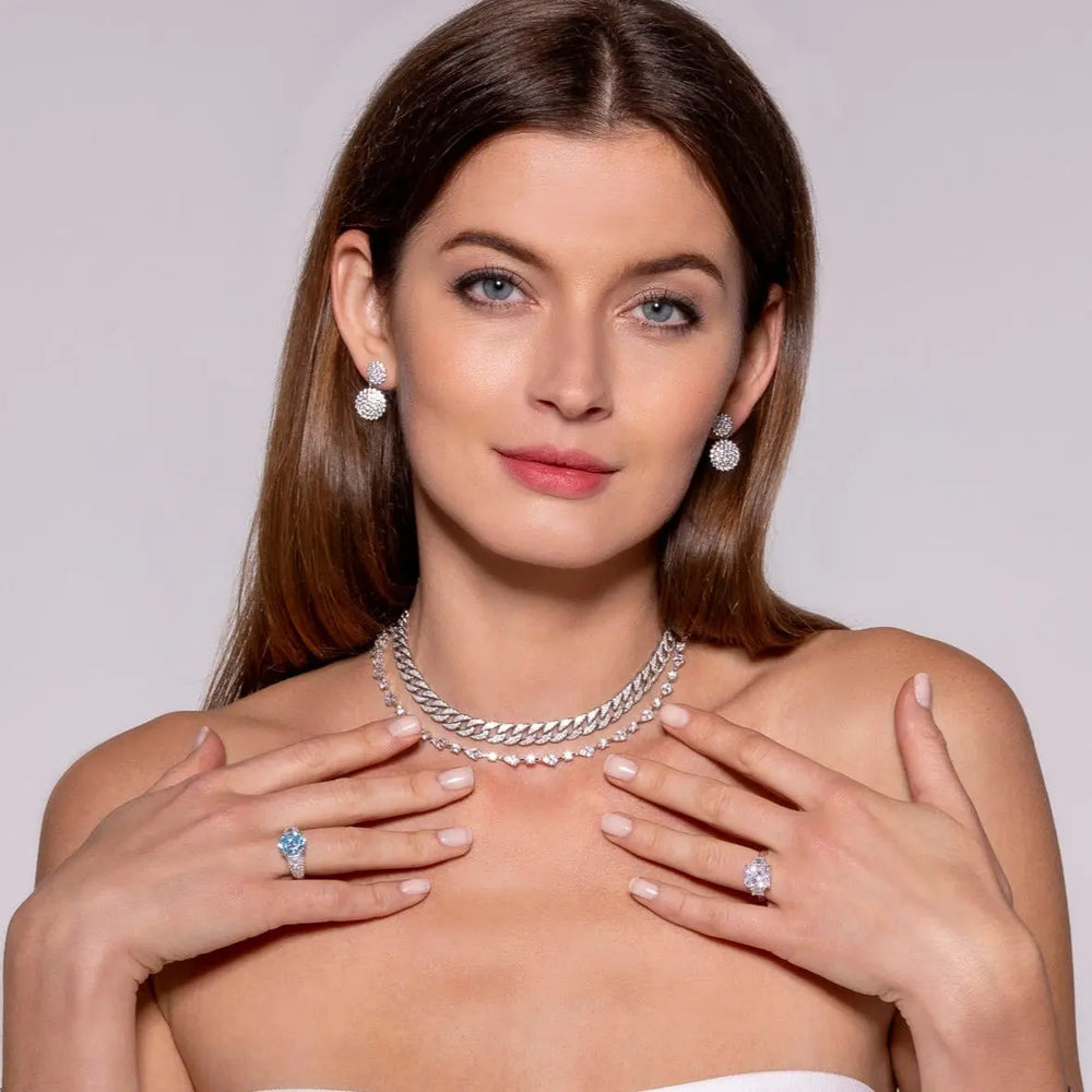 Sabrina 9.80tcw Diamond Crystalline Choker Necklace Anna Zuckerman Retail
