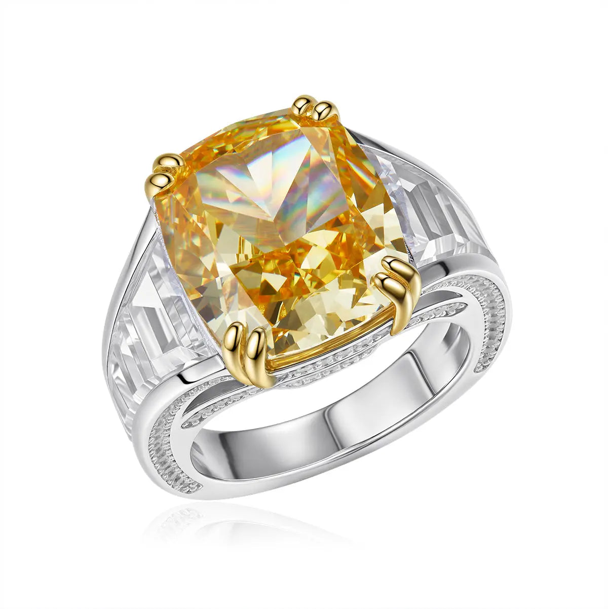 Sahara Cocktail Ring in Canary Yellow Anna Zuckerman