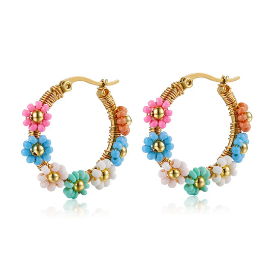 Santorini Bloom Hoops Anna Zuckerman