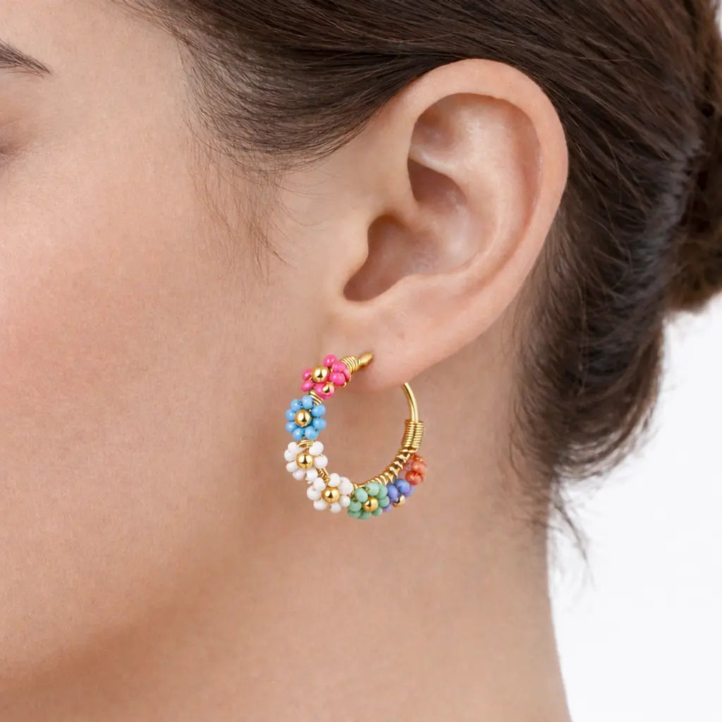 Santorini Bloom Hoops Anna Zuckerman