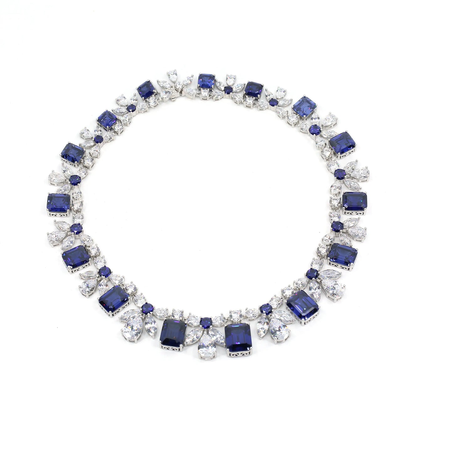 Sapphire Elegance Statement Necklace - Anna Zuckerman