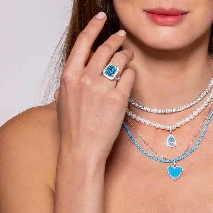 Serenity Aquamarine Cocktail Ring - Anna Zuckerman