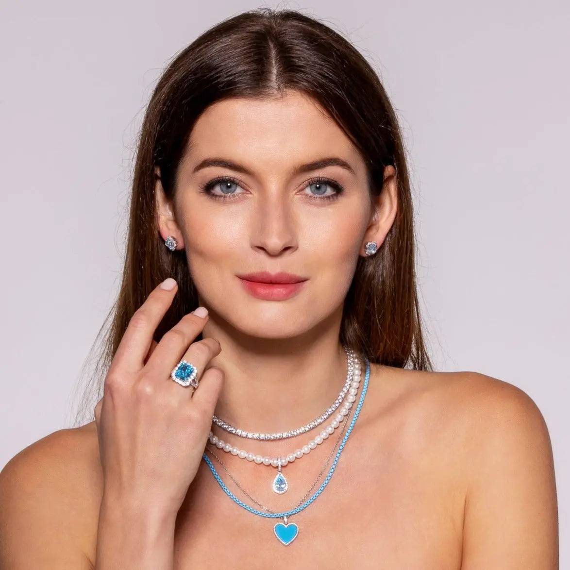 Serenity Aquamarine Cocktail Ring - Anna Zuckerman