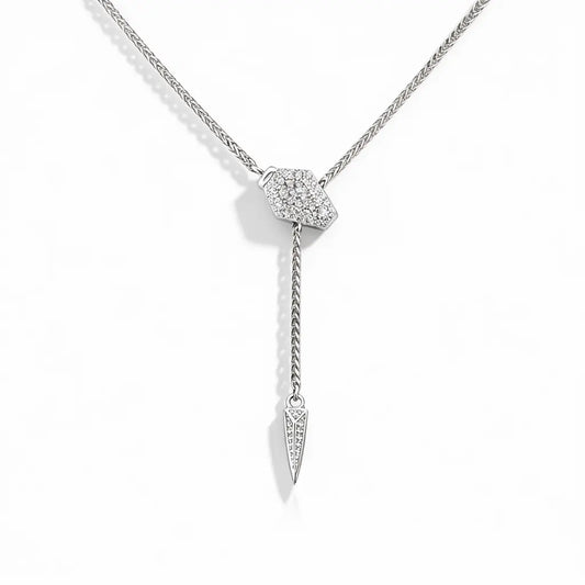 Serpantina Lariat In Platinum Anna Zuckerman