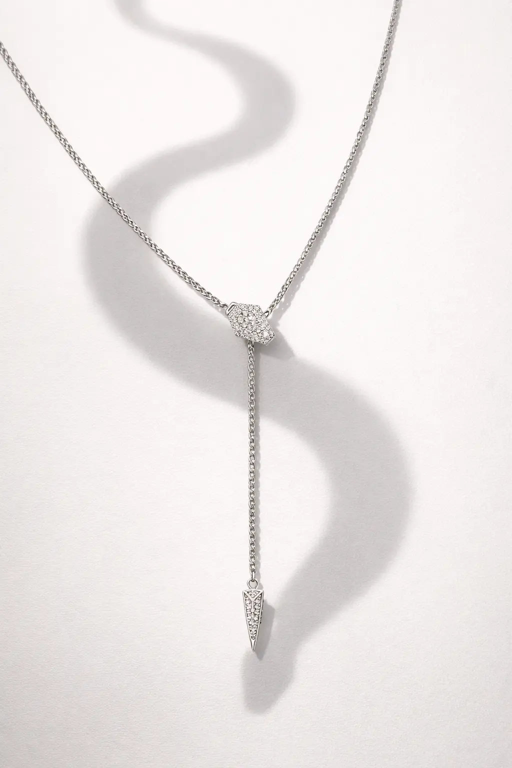 Serpantina Lariat In Platinum Anna Zuckerman