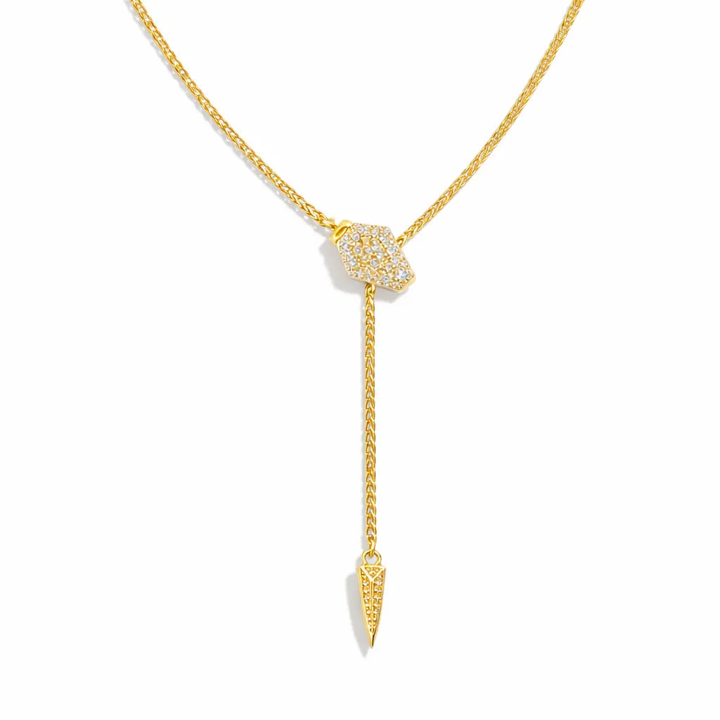 Serpantina Lariat In Yellow Gold Anna Zuckerman