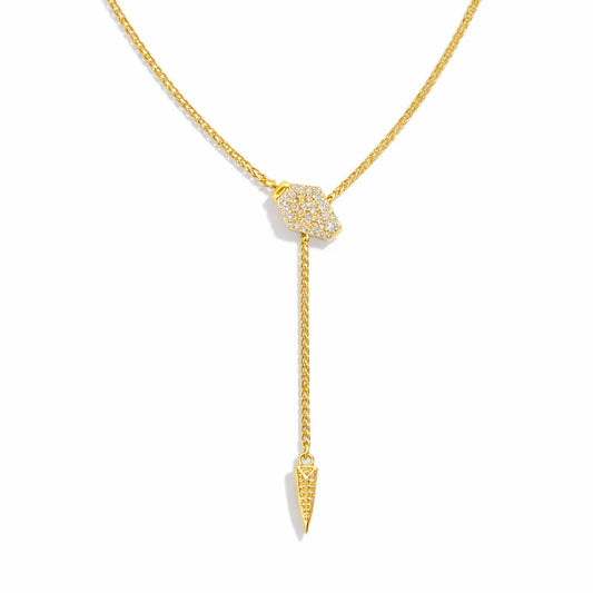Serpantina Lariat In Yellow Gold Anna Zuckerman