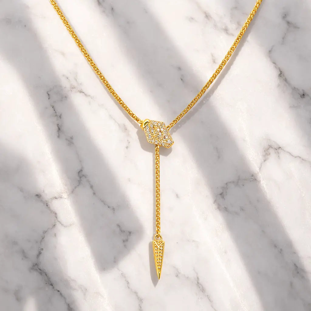 Serpantina Lariat In Yellow Gold Anna Zuckerman