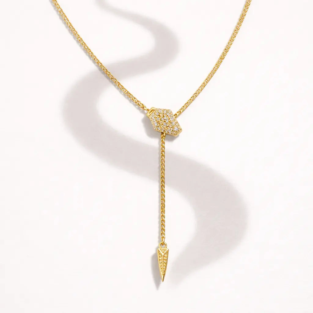 Serpantina Lariat In Yellow Gold Anna Zuckerman