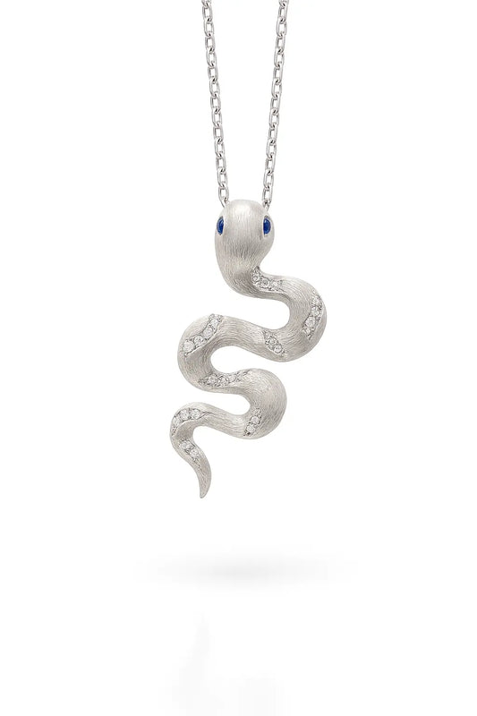 Serpentina Necklace in Platinum Anna Zuckerman
