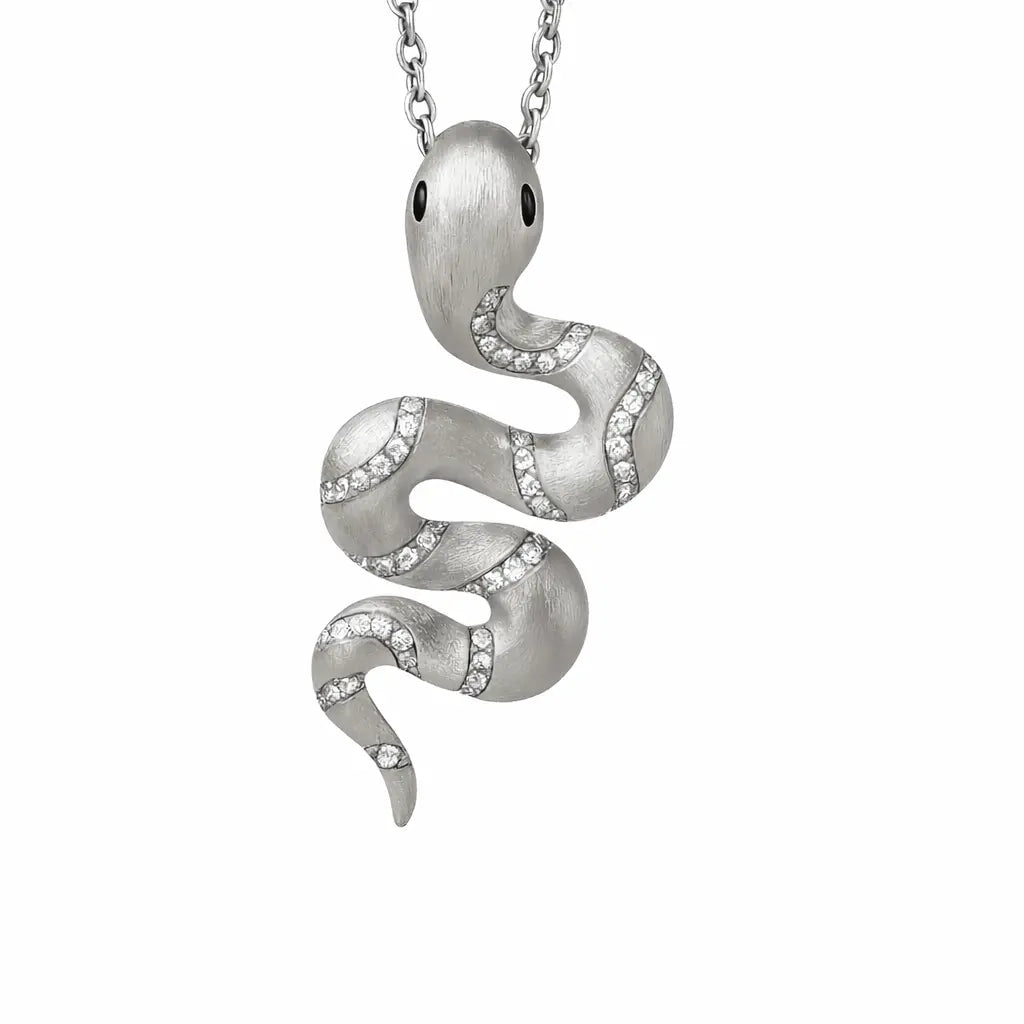 Serpentina Necklace in Platinum Anna Zuckerman