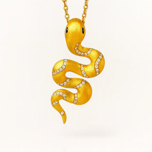 Serpentina Necklace in Yellow Gold Anna Zuckerman