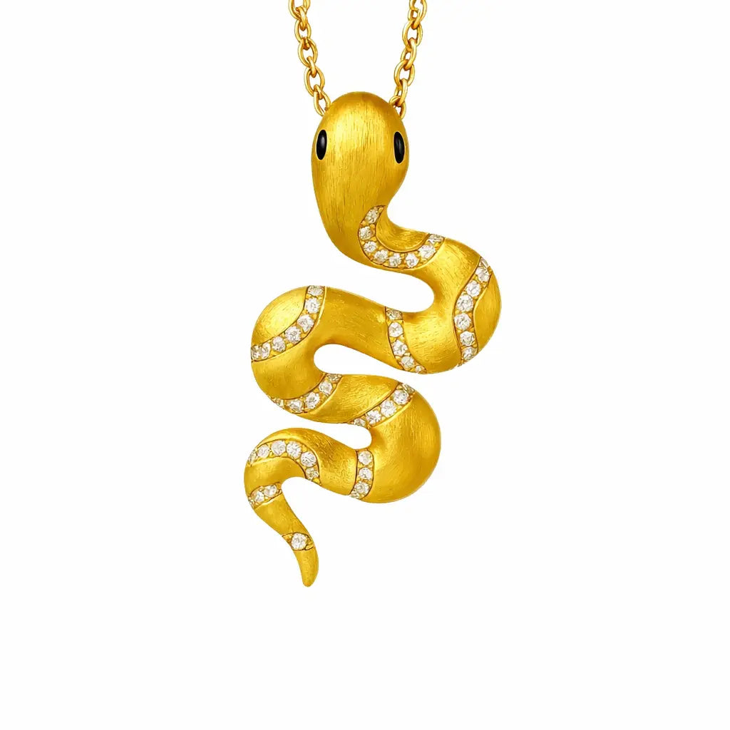 Serpentina Necklace in Yellow Gold | Anna Zuckerman