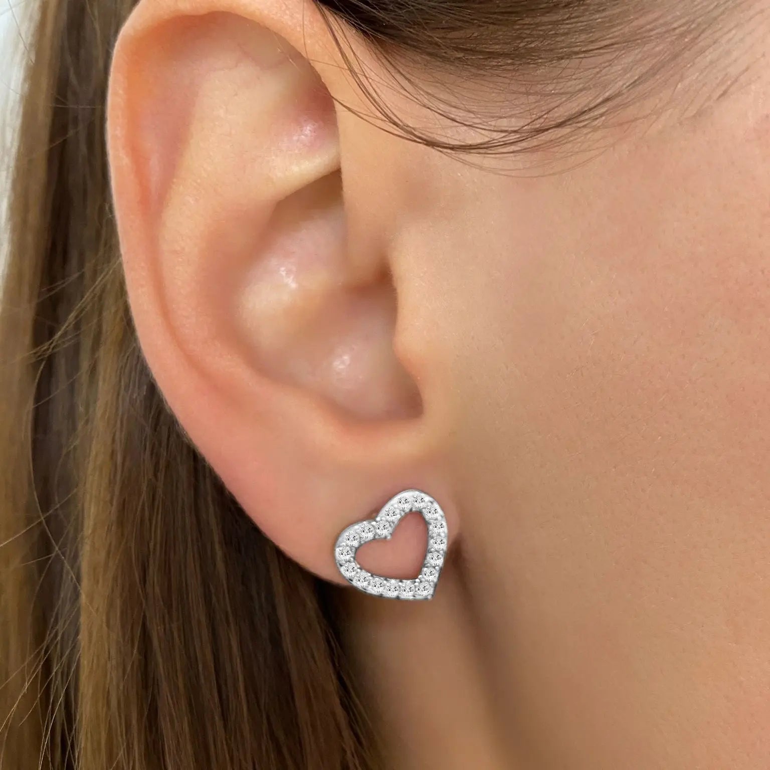 Siena Heart Studs by AZ Essentials Anna Zuckerman