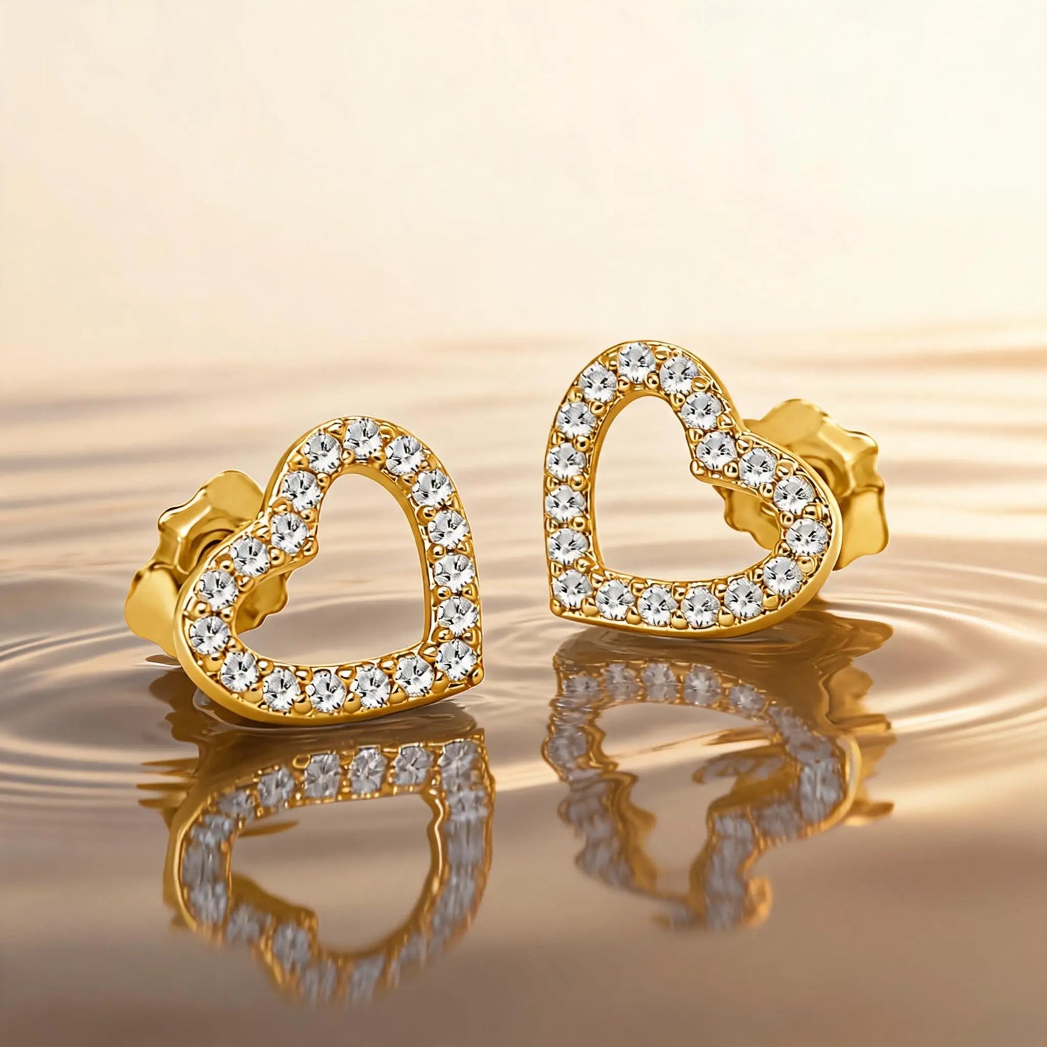 Siena Heart Studs by AZ Essentials