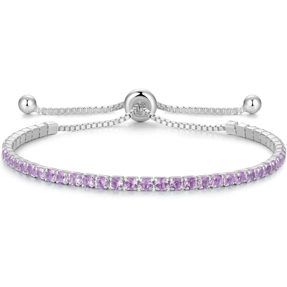 Signature Adjustable Bolo Bracelet in Amethyst - Anna Zuckerman
